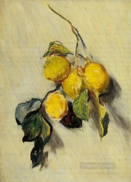  Limones Pintura - Rama de limones Bodegones de Claude Monet